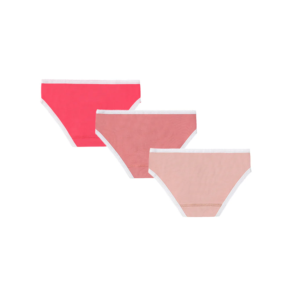 Girl 3pc Panty - Coral, Blush, Fuschia - Image 3