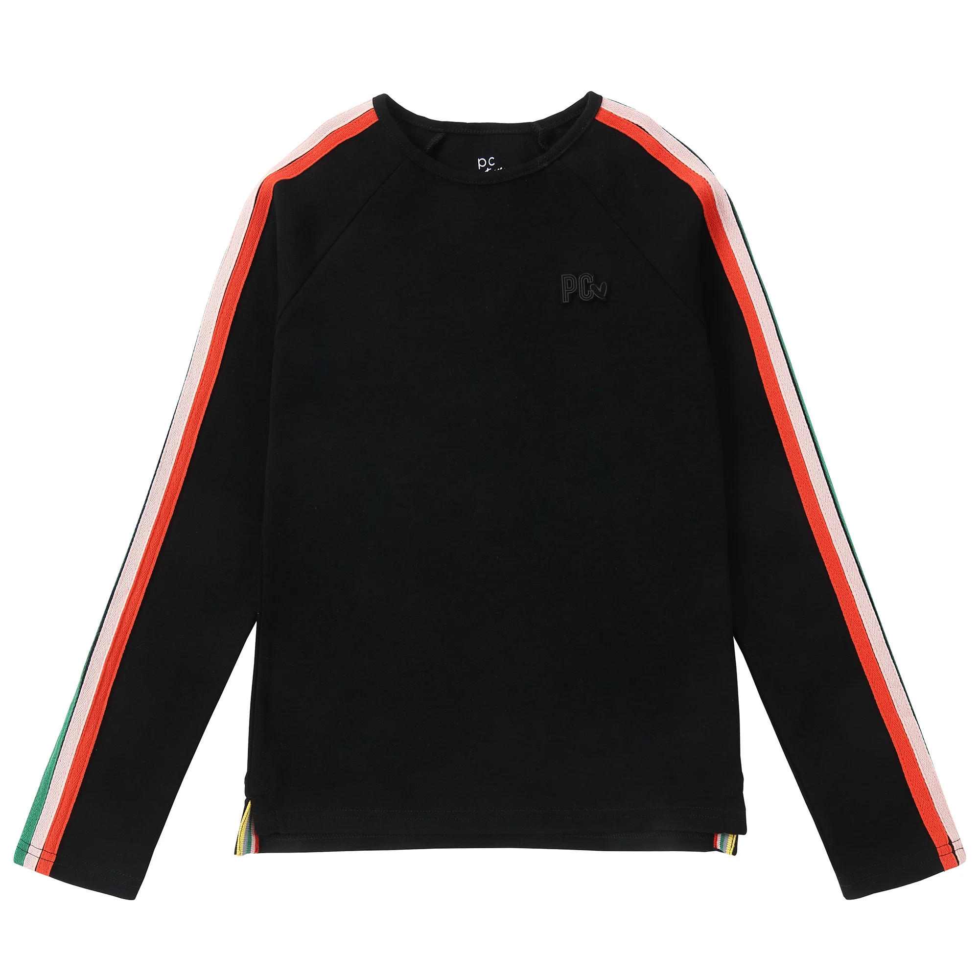 Black Raglan Rainbow T-Shirt - Image 2