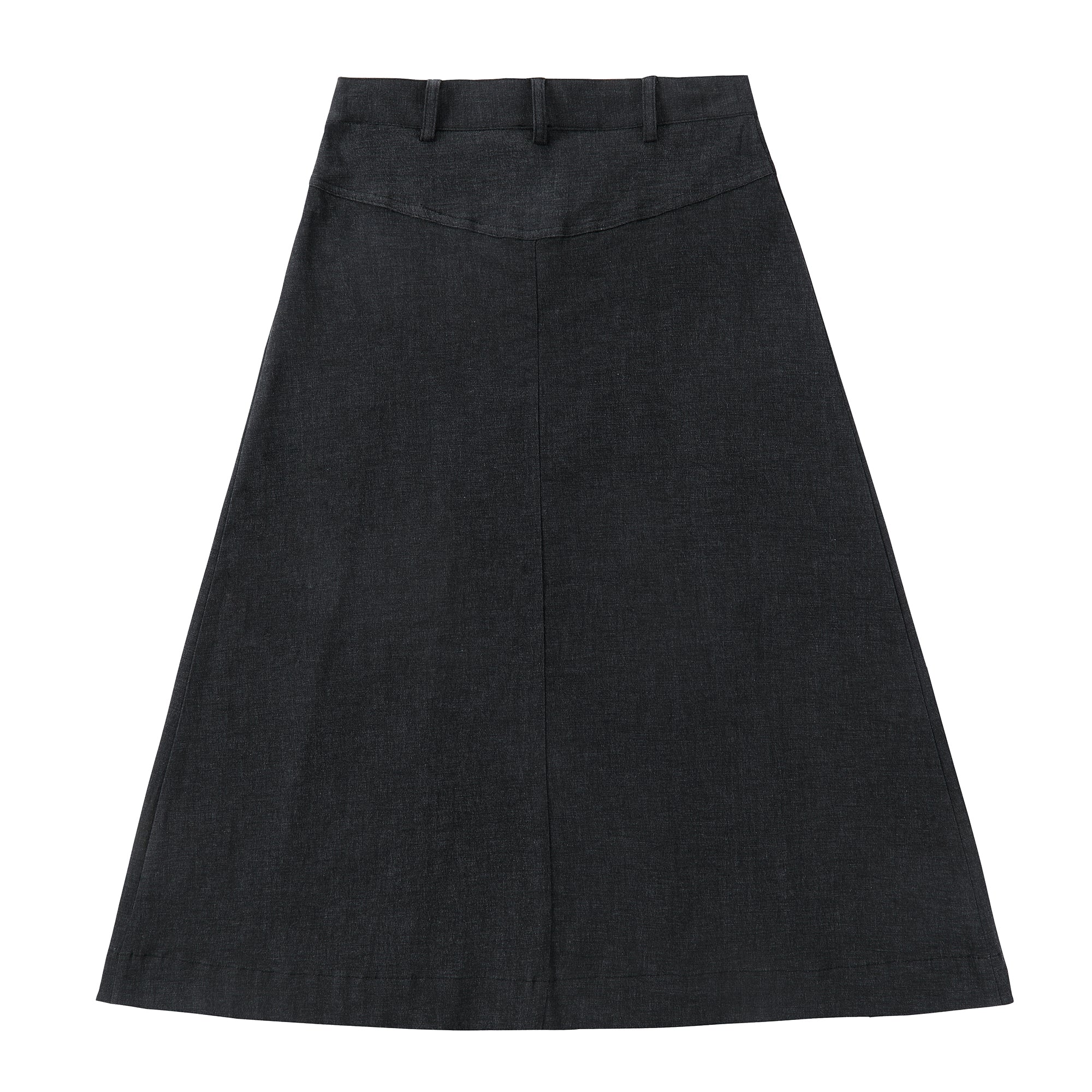 Girls Black Zig‑Zag Yoke Pleated Maxi Skirt - Image 2