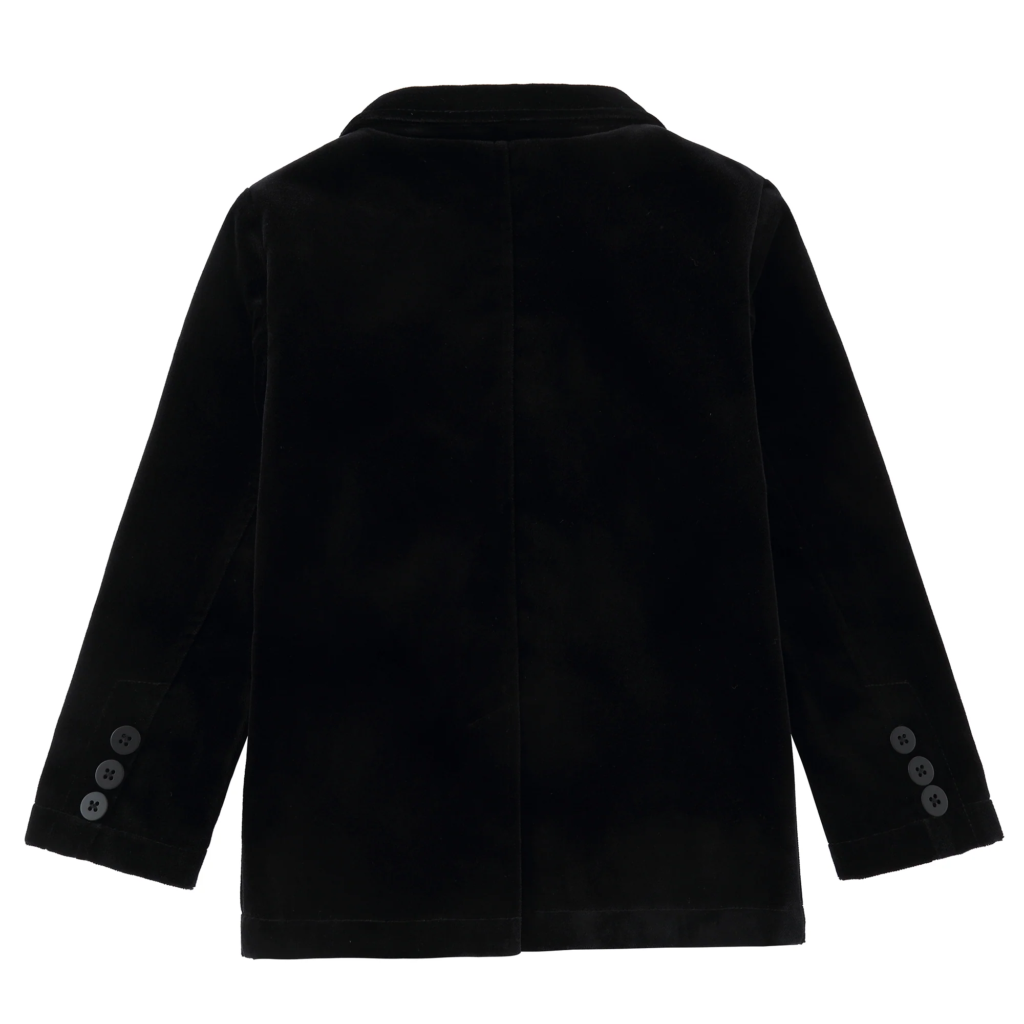 Black Velvet Double Breasted Blazer - Image 3
