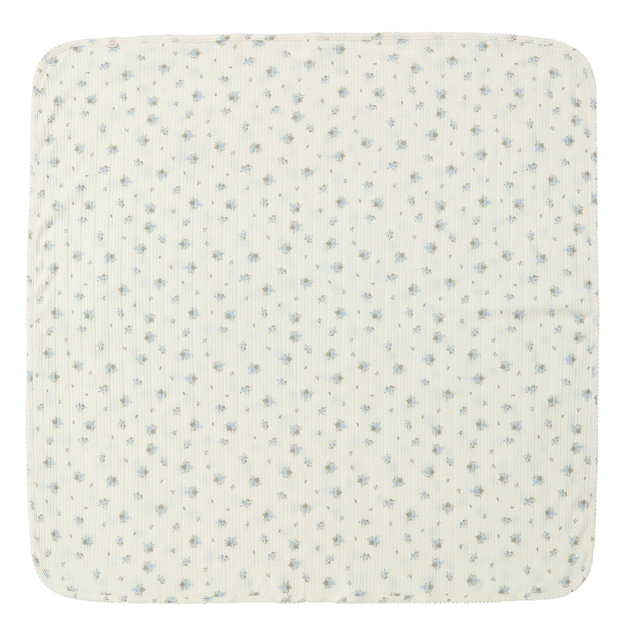 Blue Floral Striped Blanket - Image 3