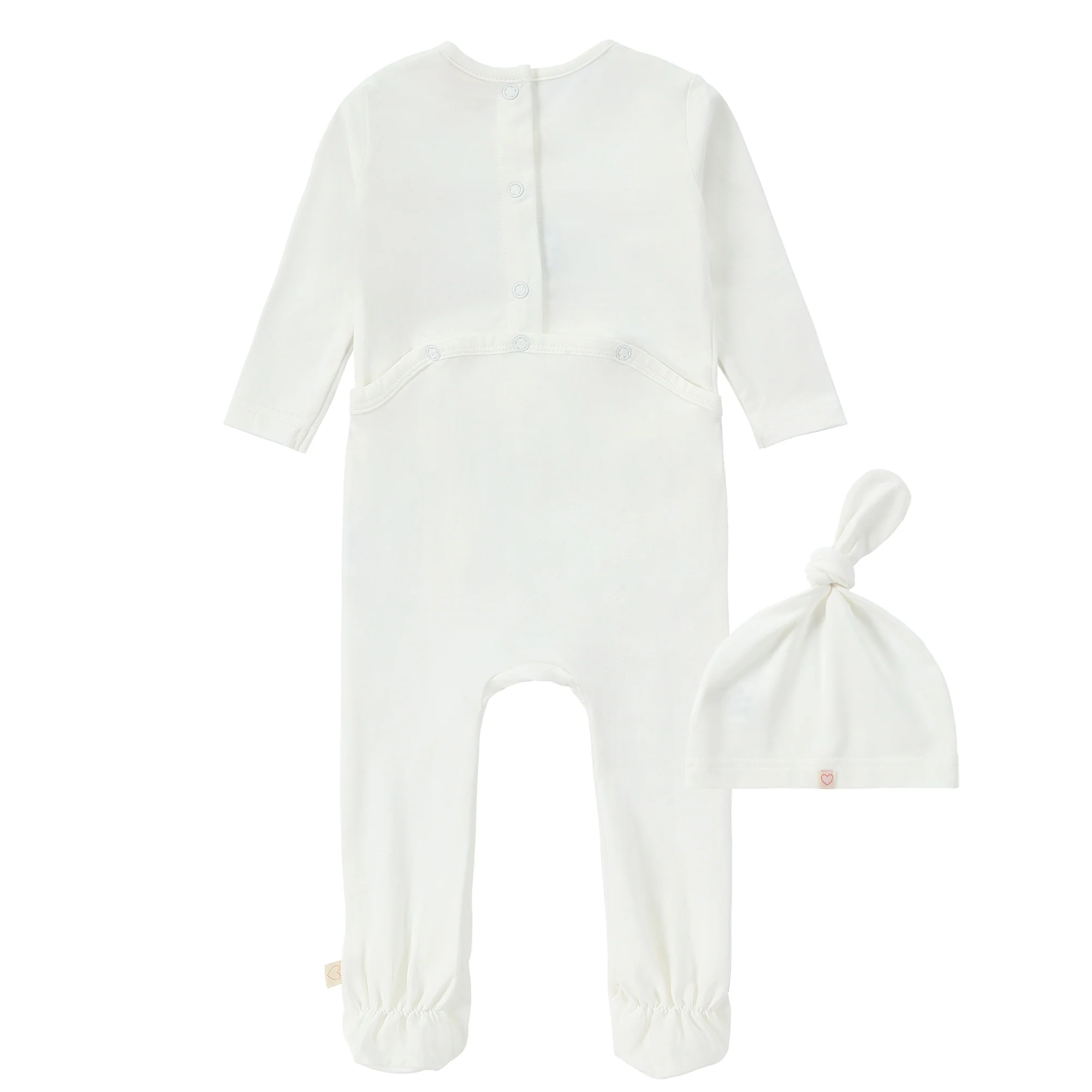 Ivory/ Blue Gingham Footie - Image 4