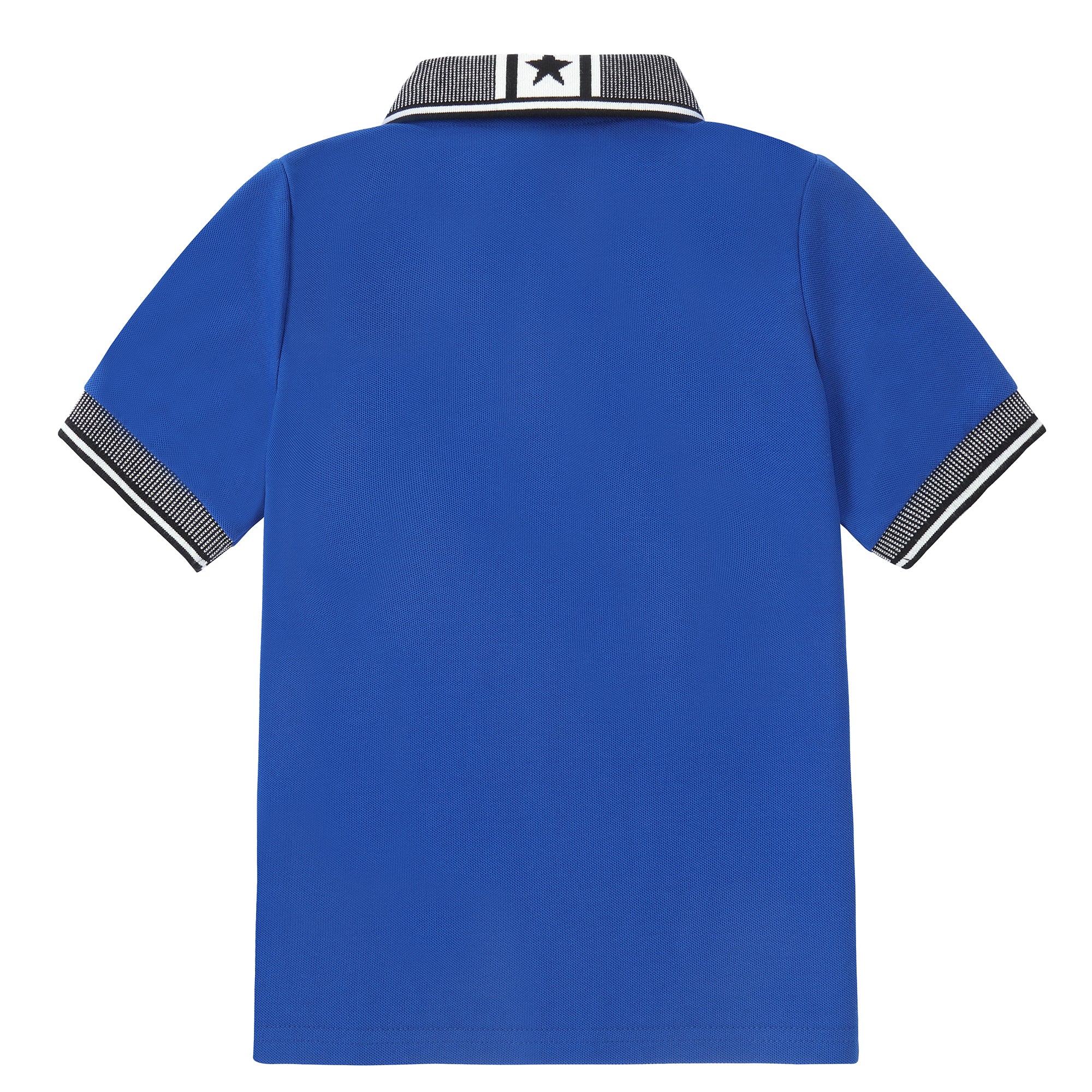 Boys Royal Blue Polo with Black & White Trim - Image 4