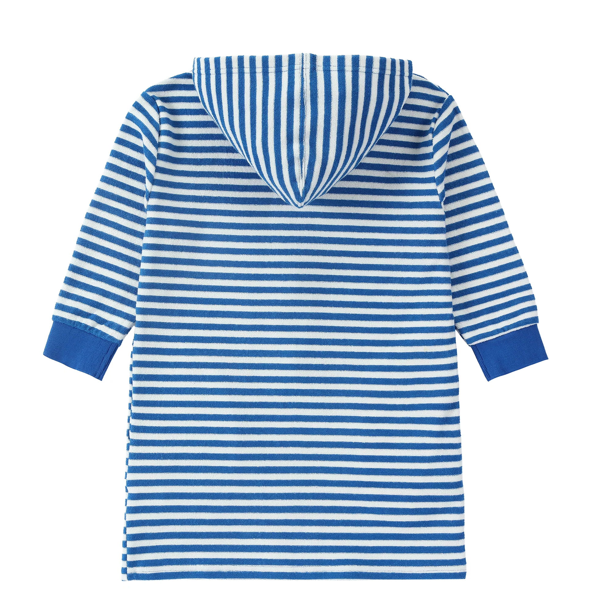 Boys Blue & White Hooded Swim Cover-up - Image 3