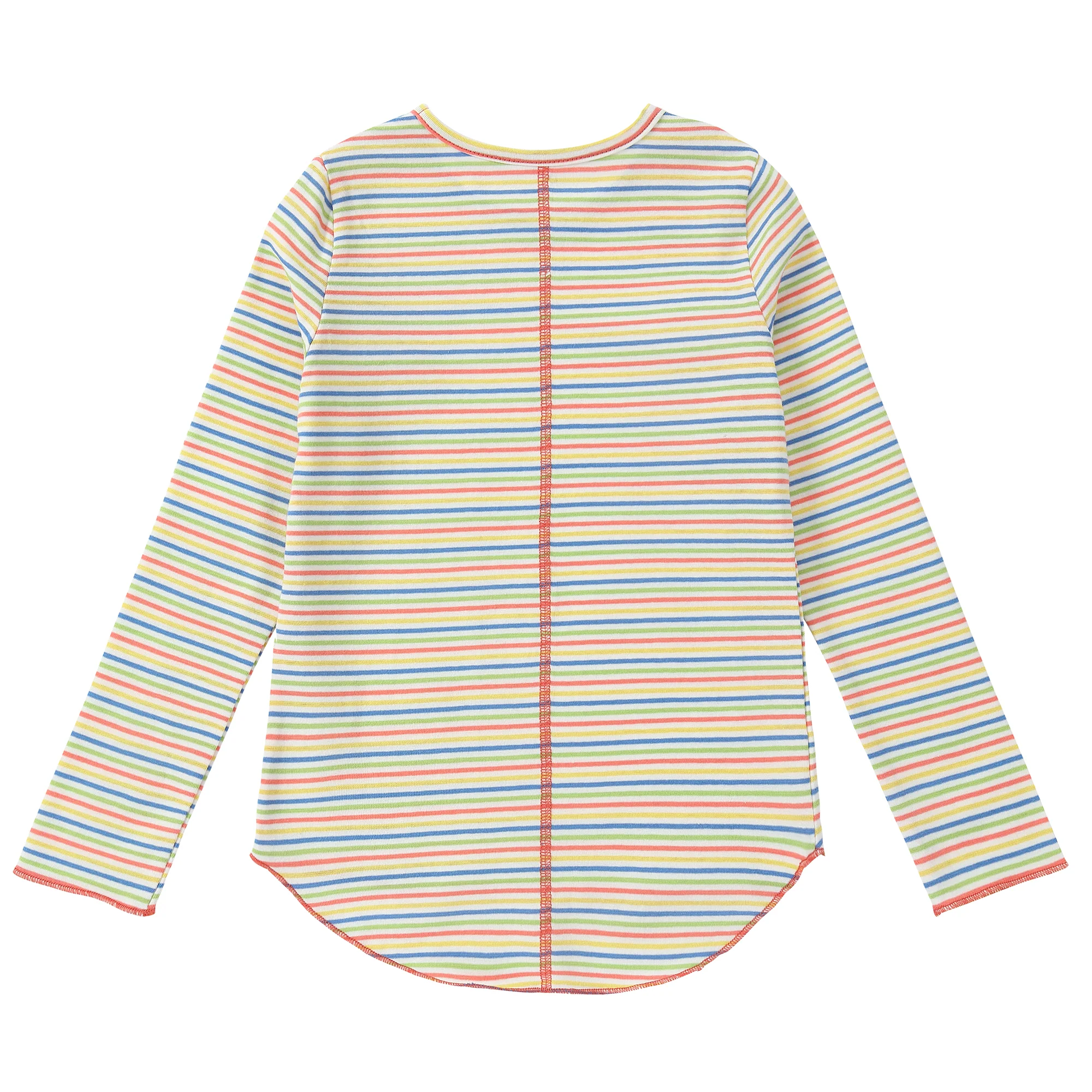 Girls Ivory Pastel Stripes T-shirt - Image 3