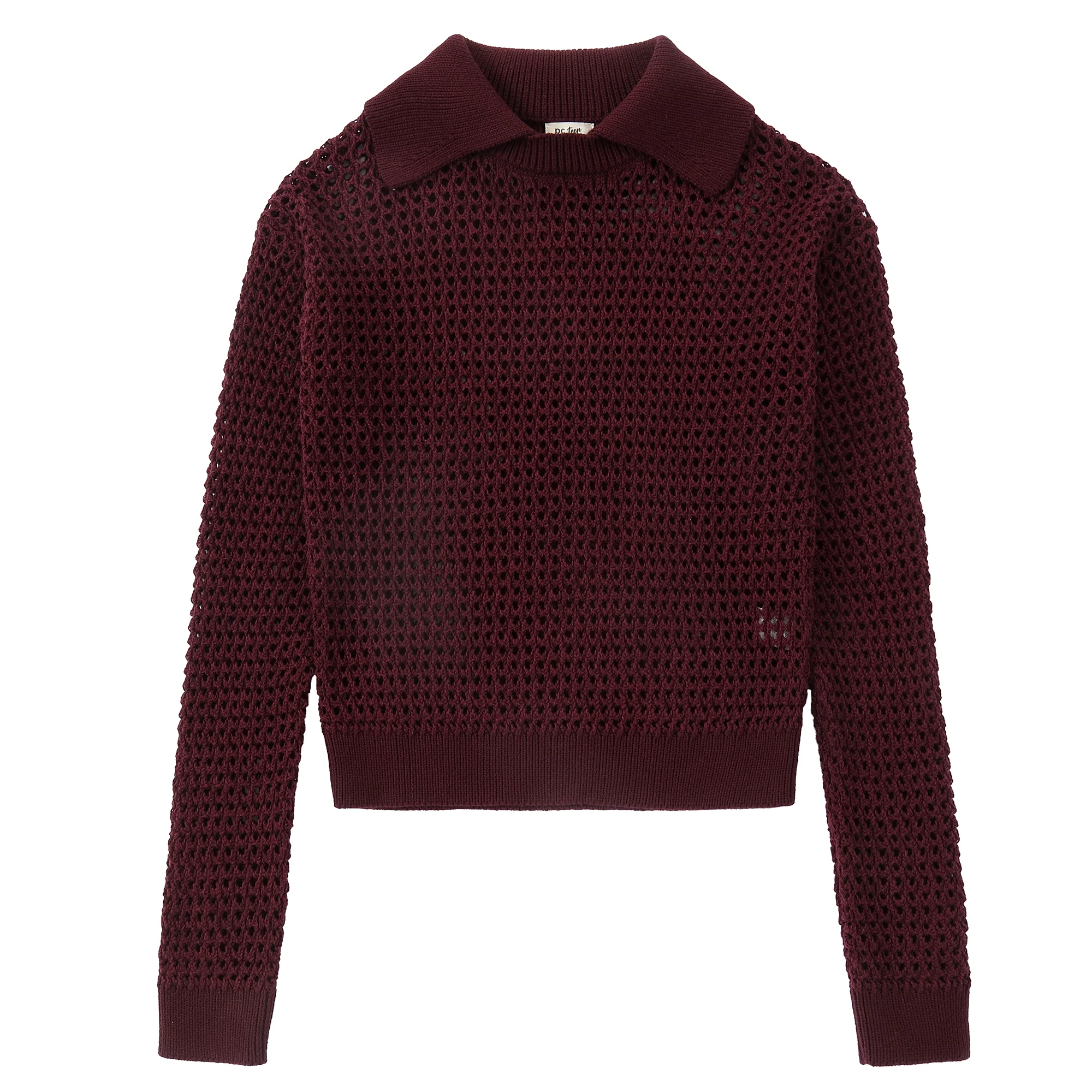 Burgundy Collared Sweater