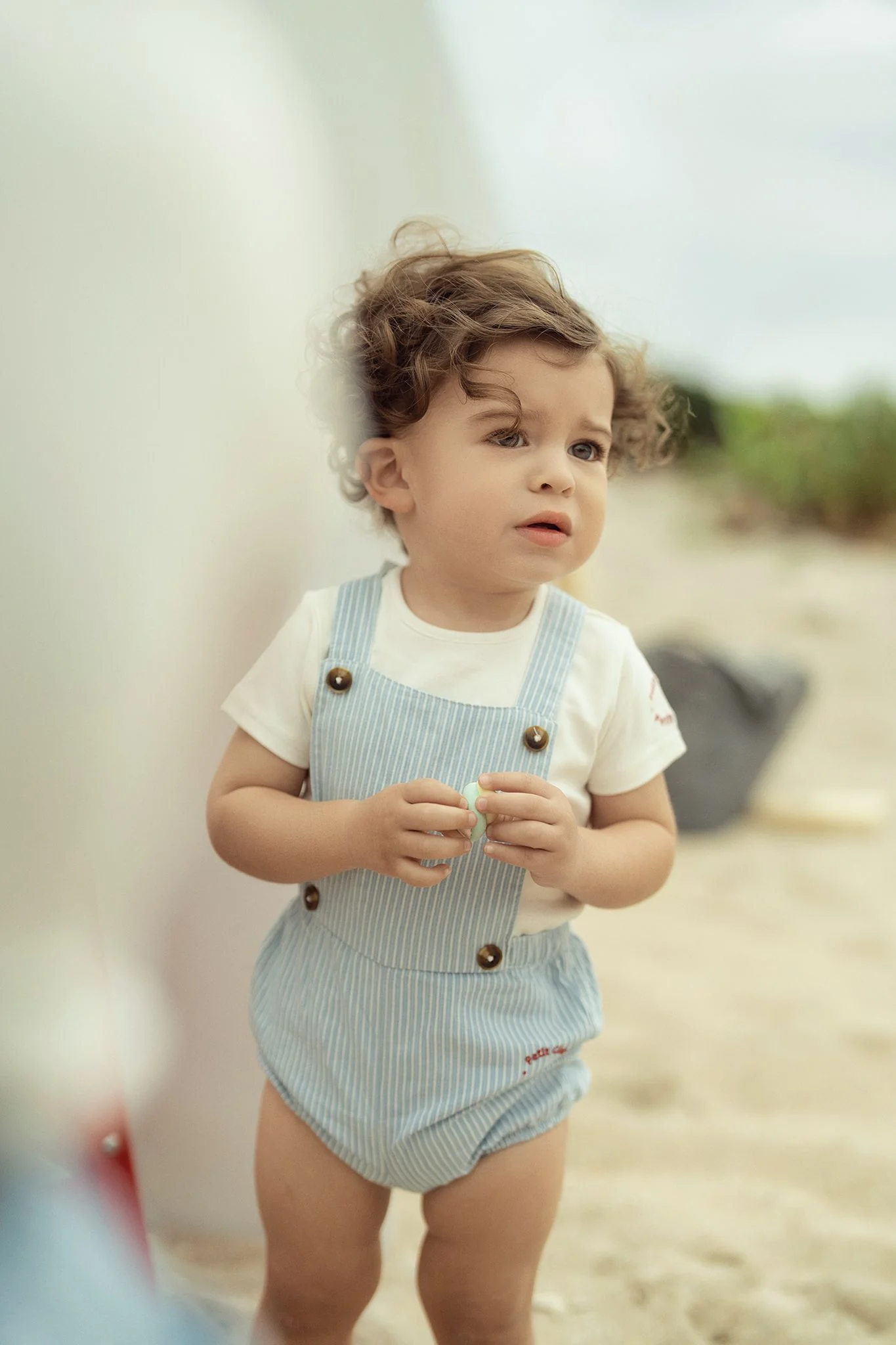 Baby Boys Classic Denim Romper - Image 3