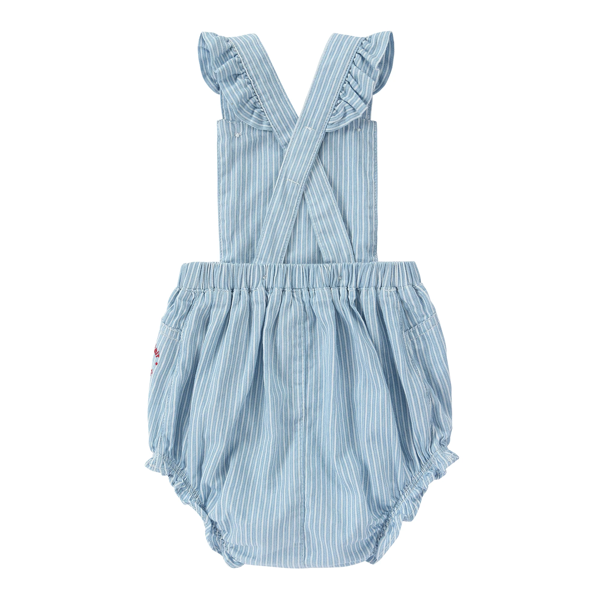 Baby Girls Classic Denim Romper - Image 3