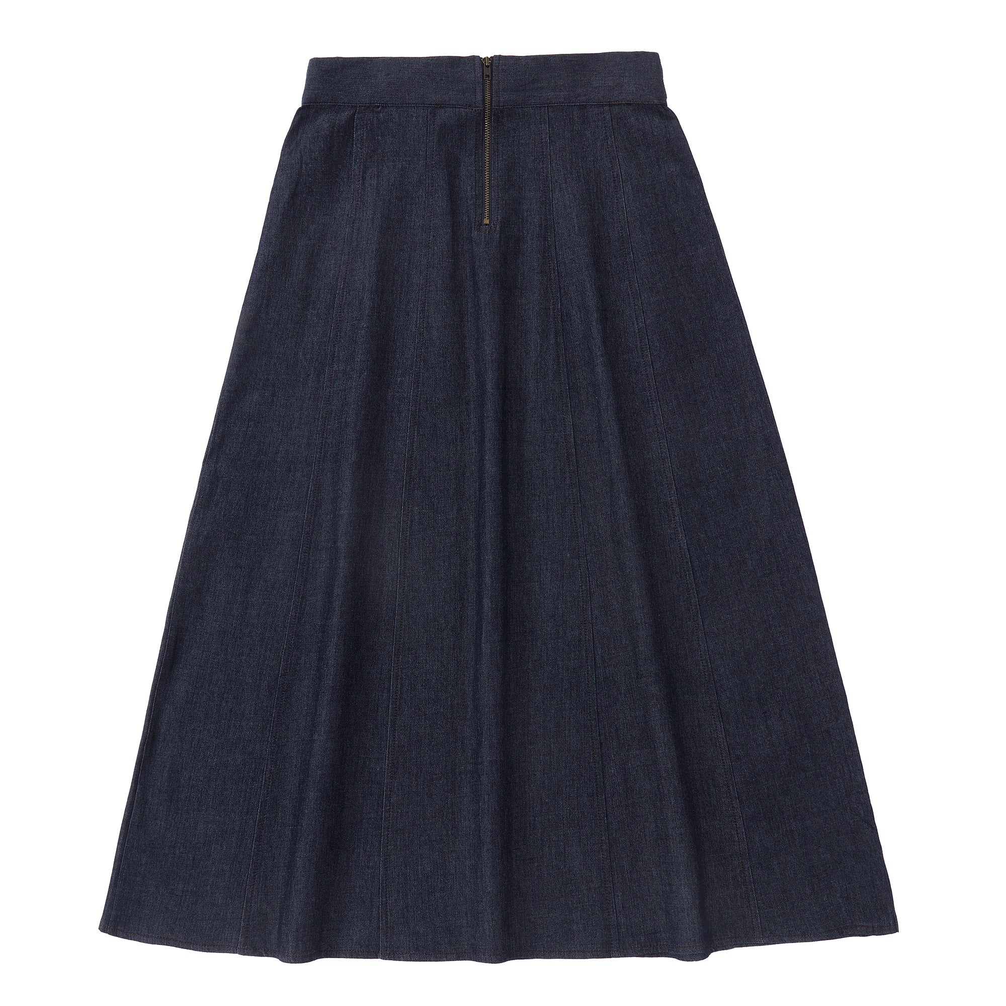 Dark Denim Belted Skirt - Image 3