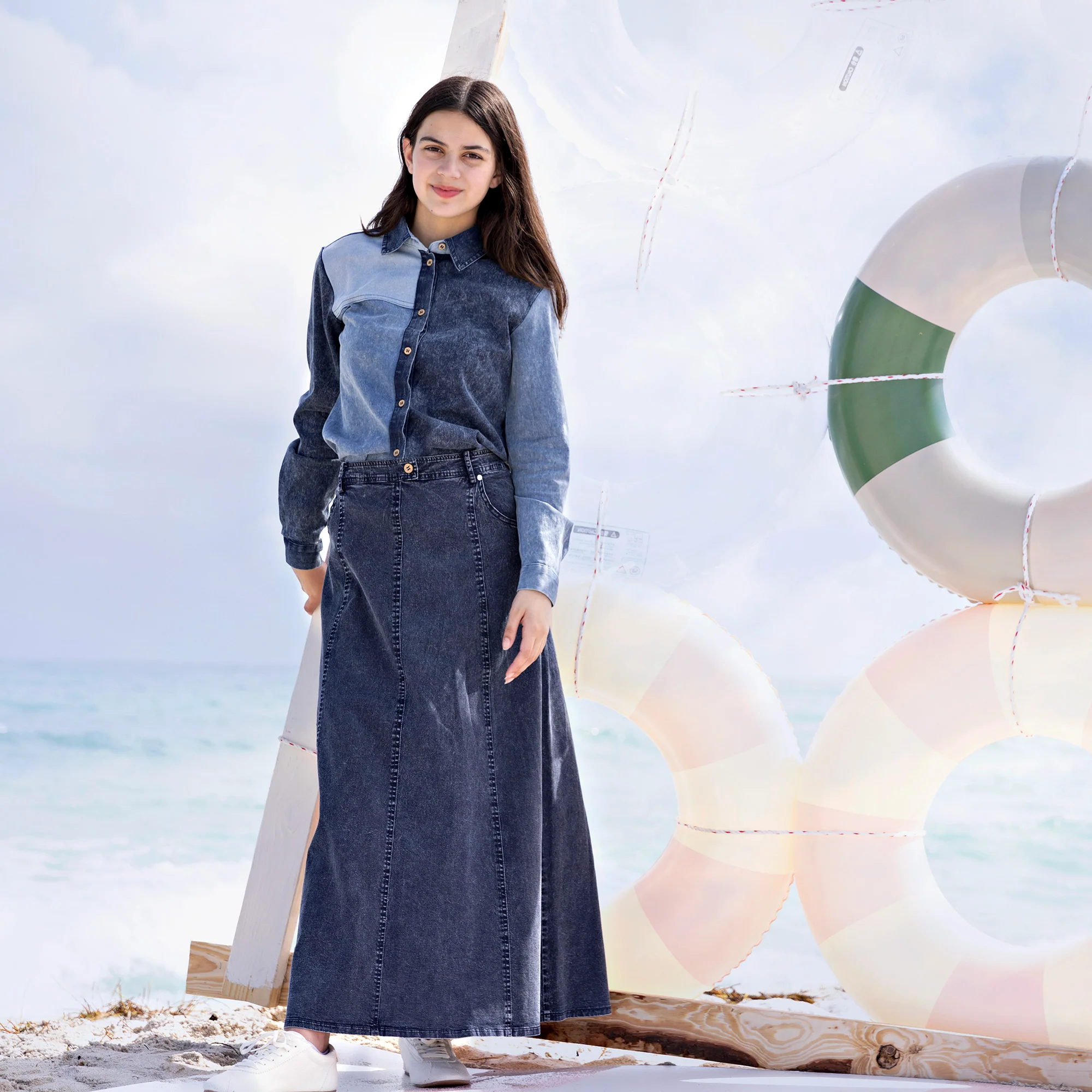 Denim Remix Blouse - Image 2