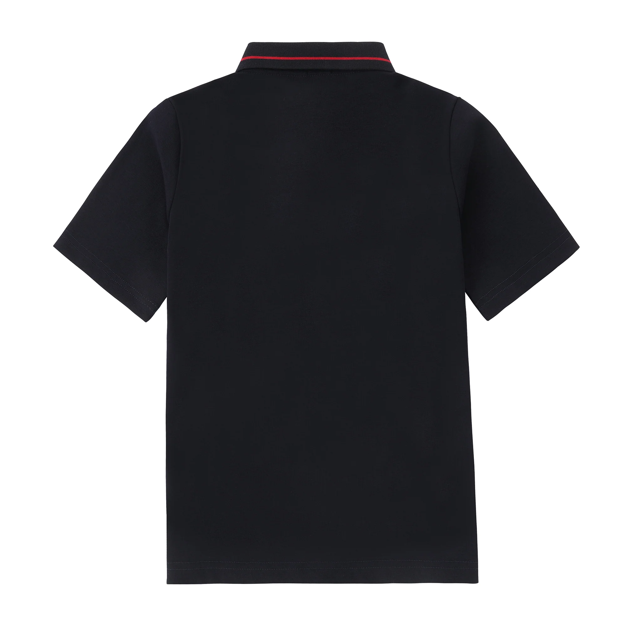 Boys Denim Vine Polo with Red Trim - Image 3