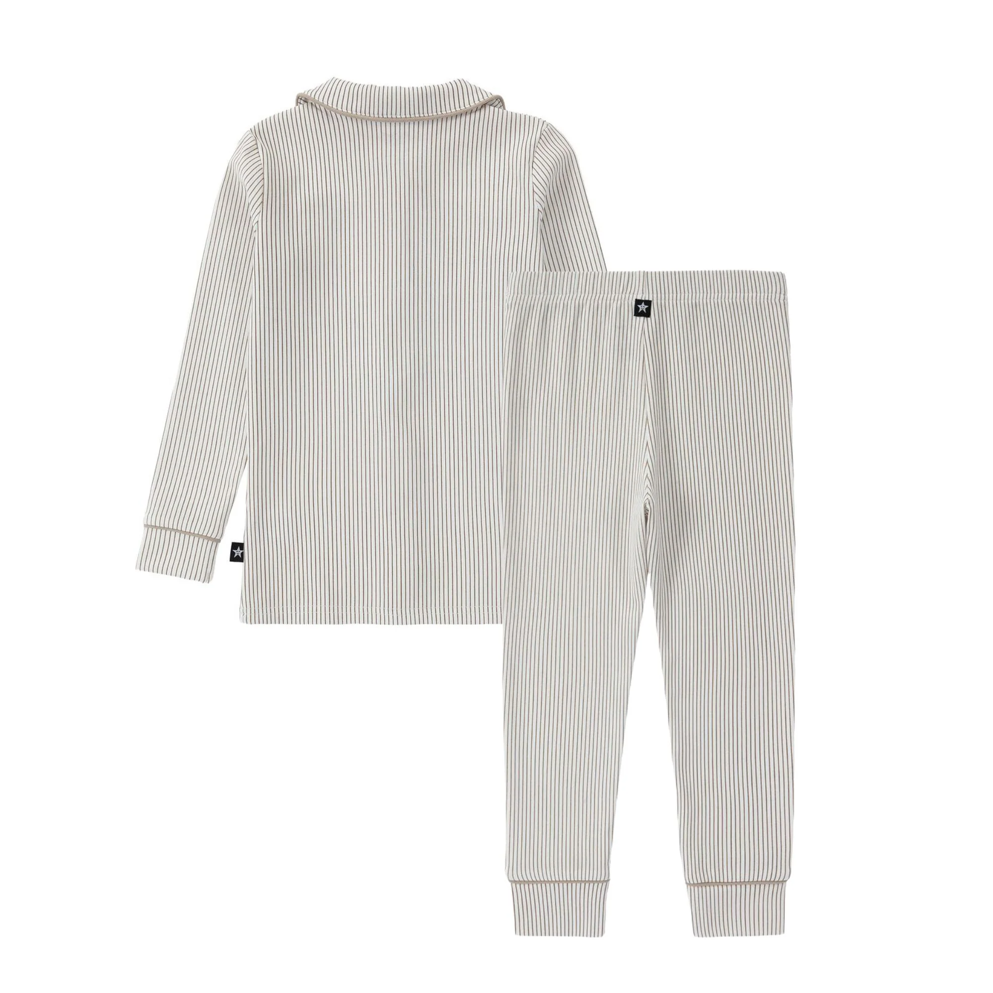 Girls Tan White Stripe Grandpa PJ - Image 3