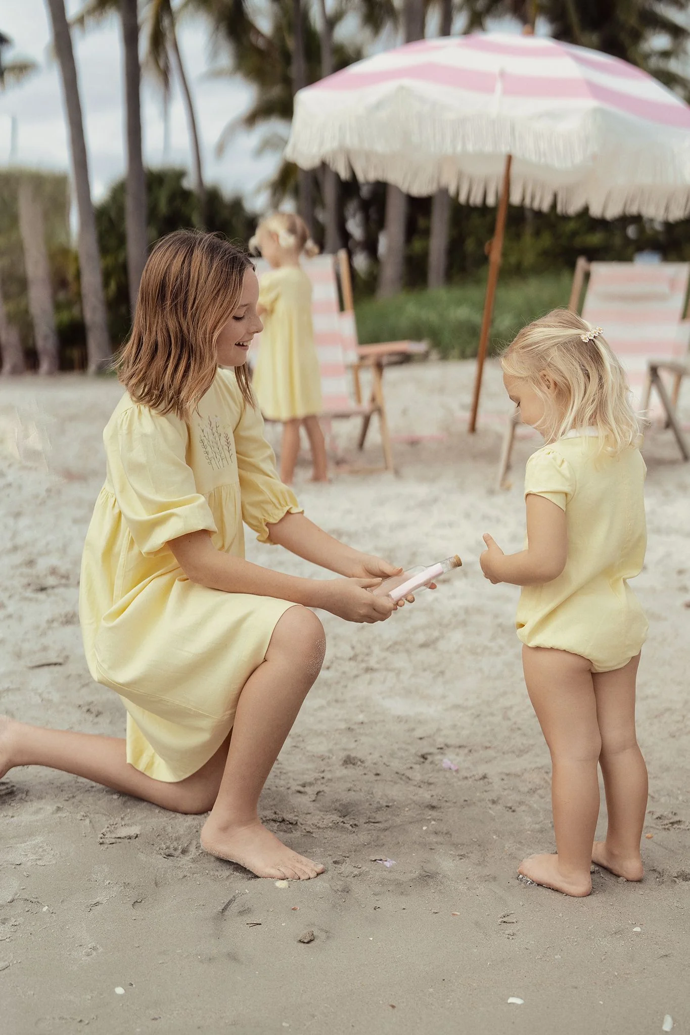 Girls Golden Petals Dress - Image 4