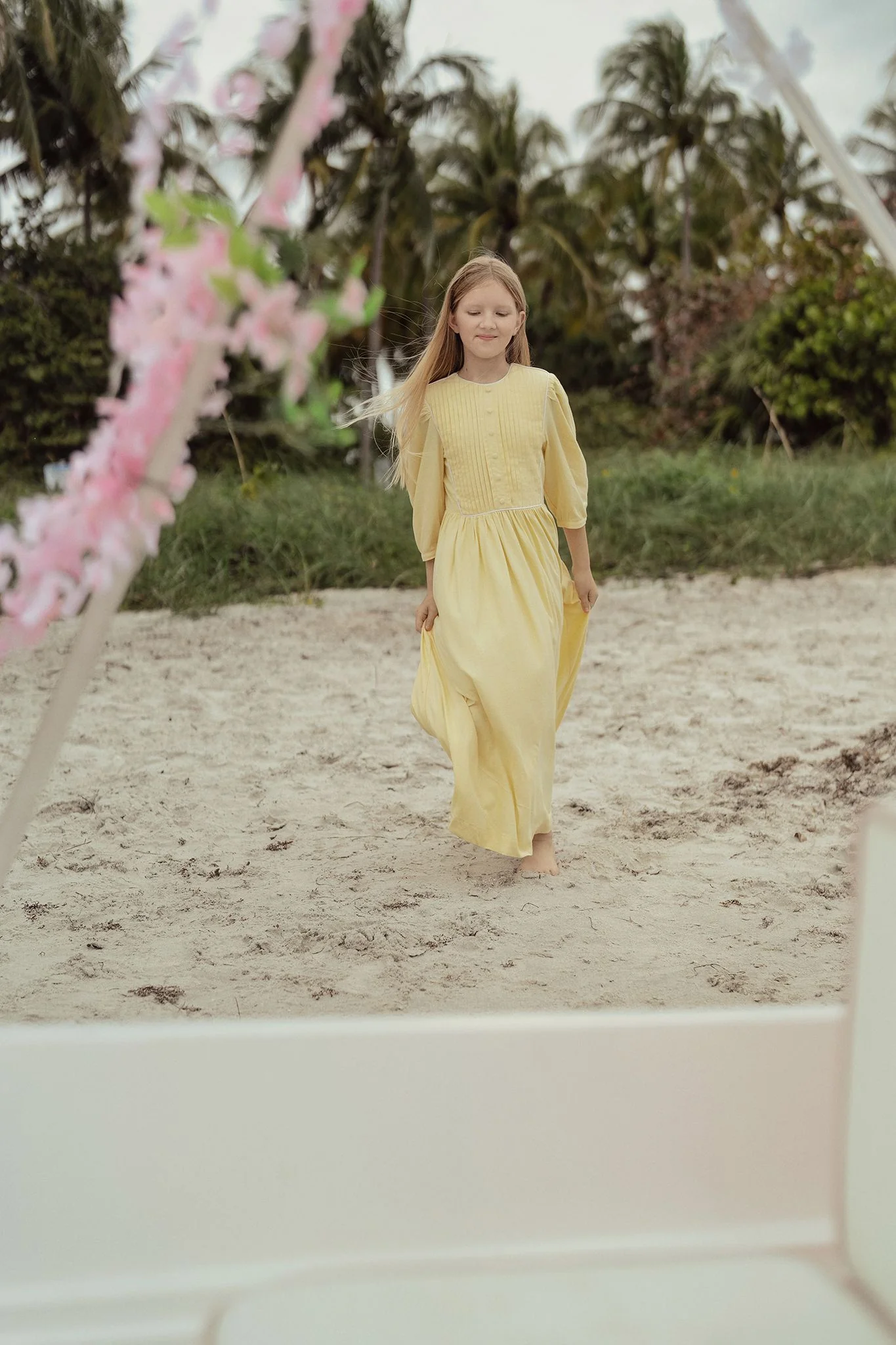 Girls Golden Petals Midi/Maxi Dress - Image 5