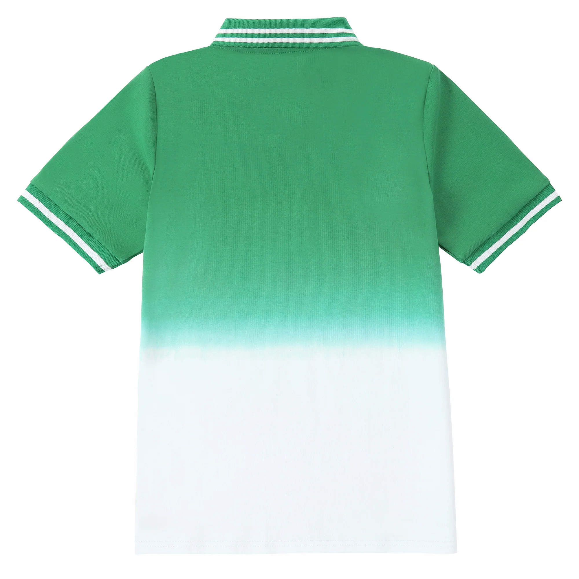 Boys Green Dip Polo - Image 4