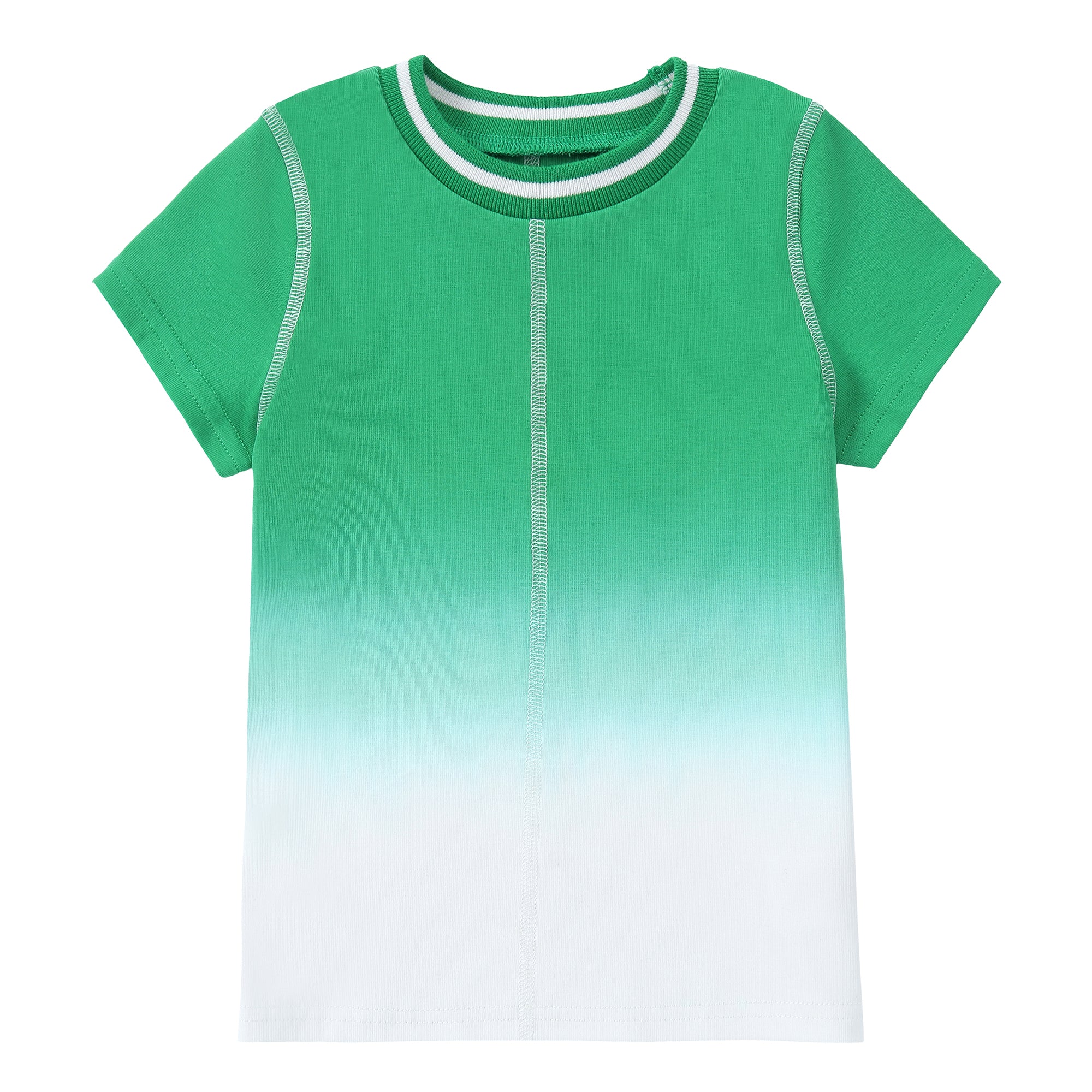 Girls Green Dip T-Shirt - Image 3