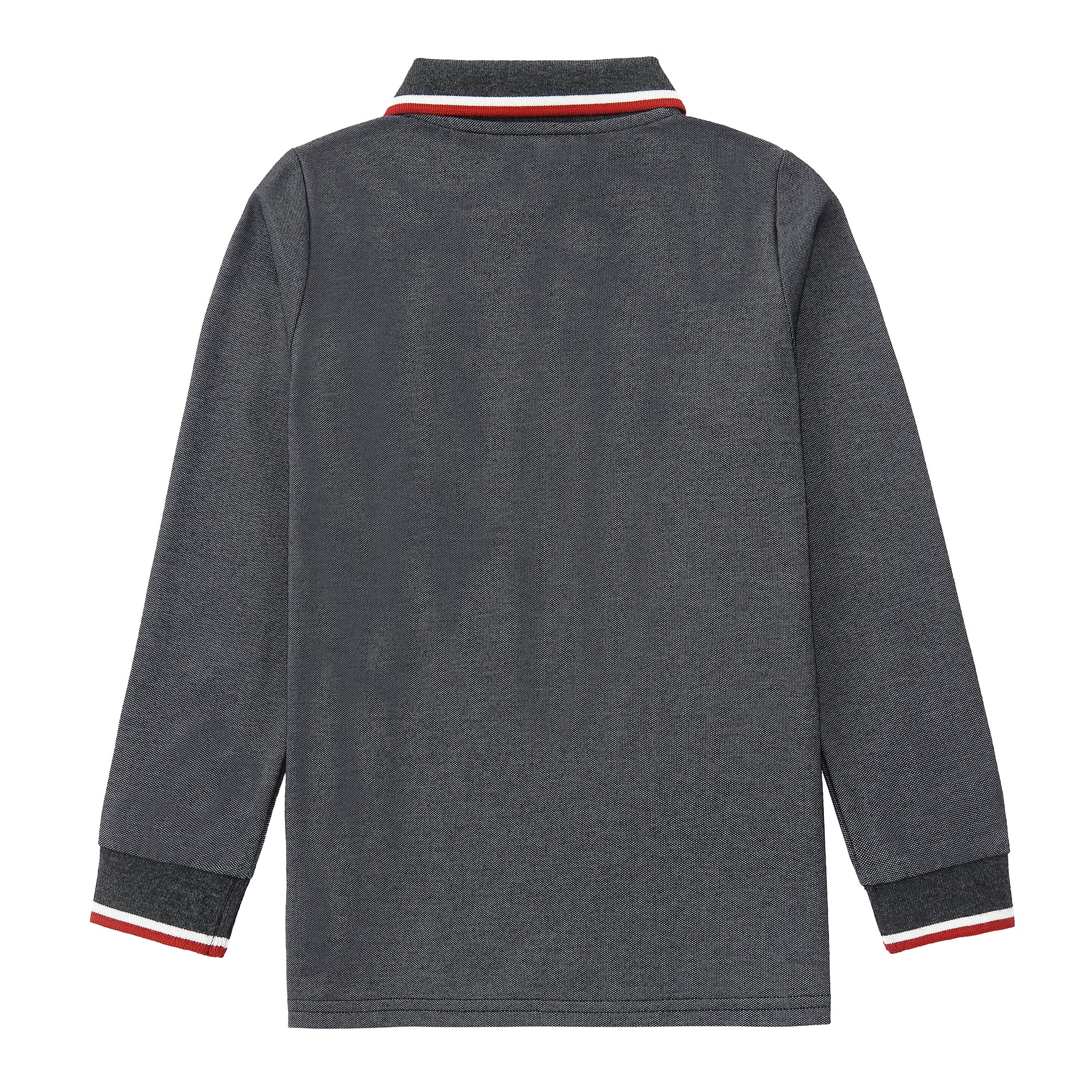 Heather Grey/ Rust Trim Polo - Image 3