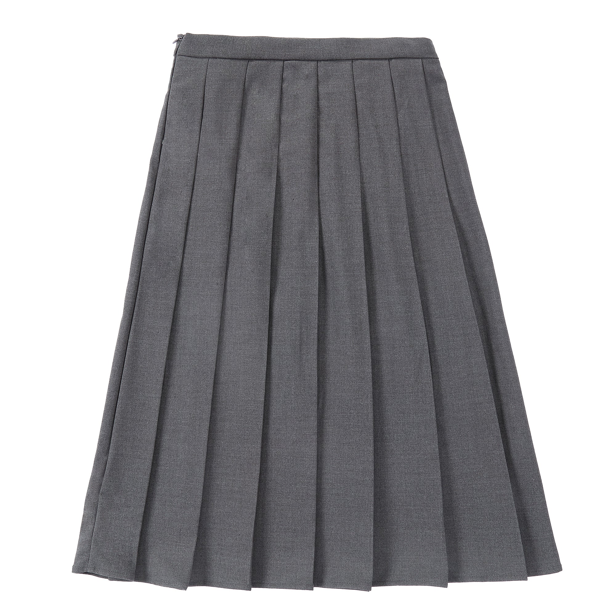Grey Wide Pleated Skirt - Image 3
