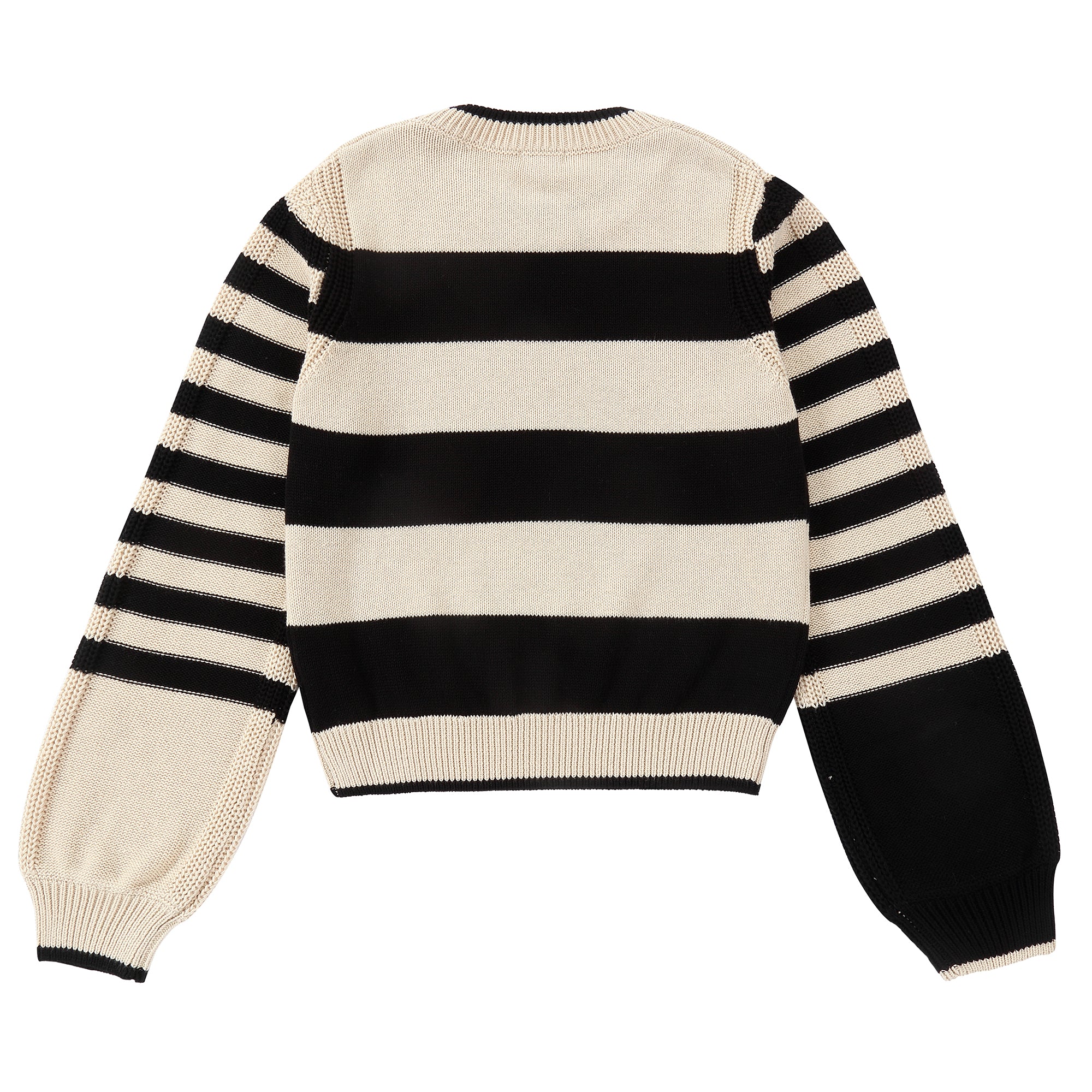 Tan & Black Color Block Sweater - Image 3
