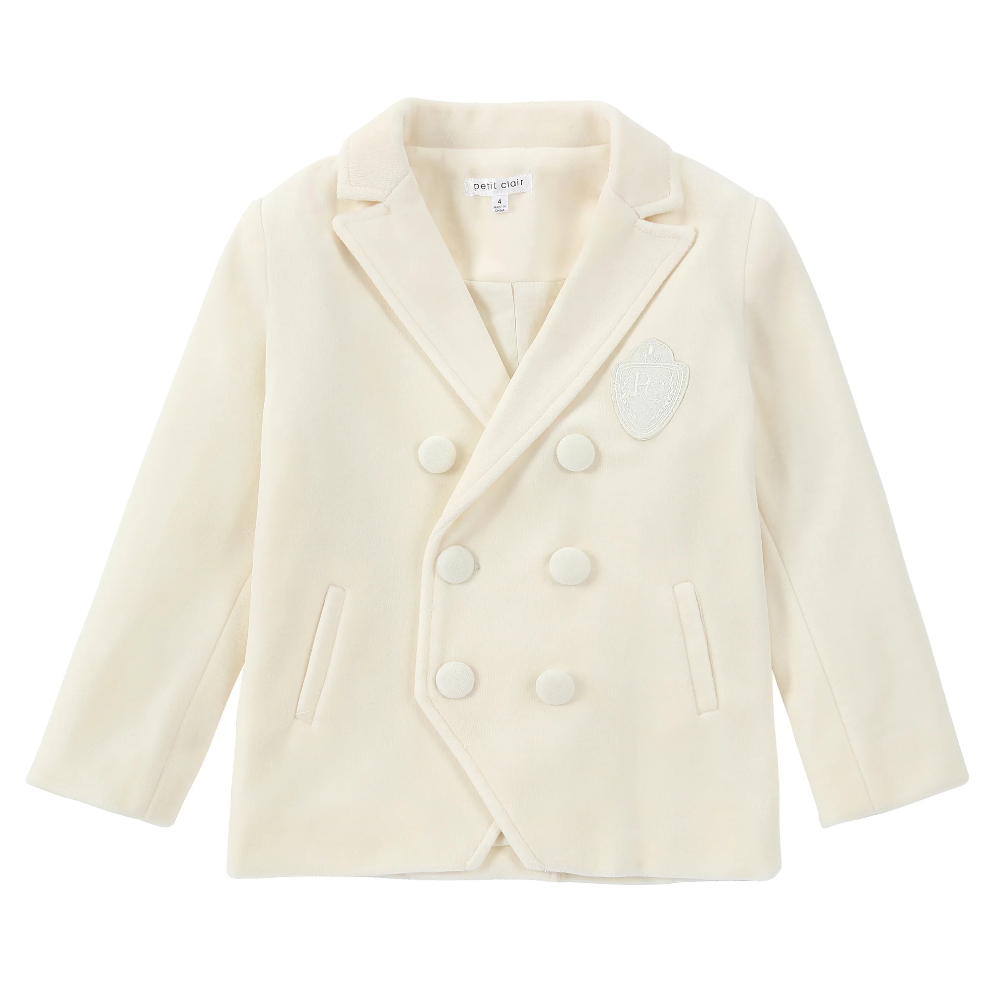 Ivory Velvet Blazer