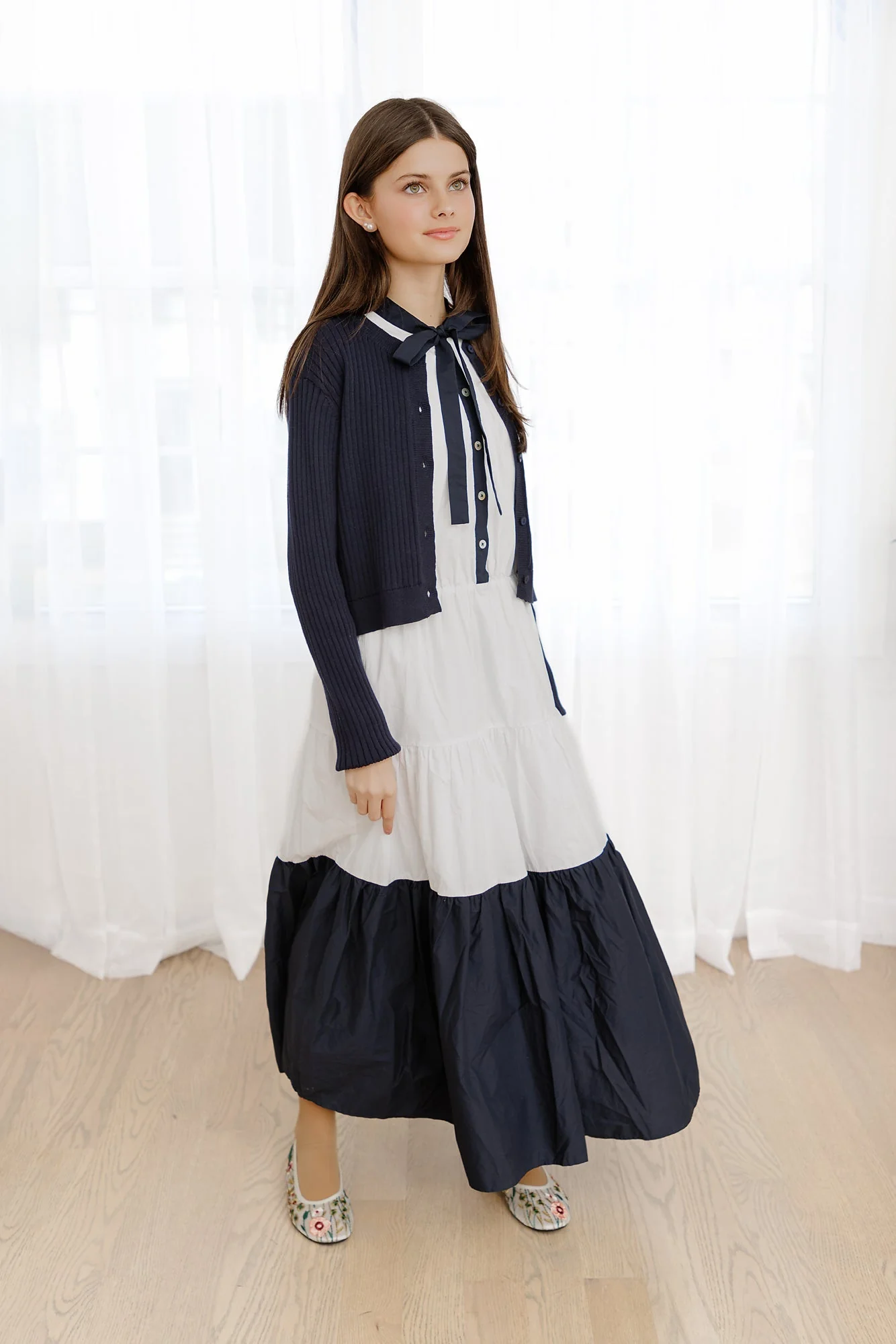 Ivory & Navy Jumper - Image 3