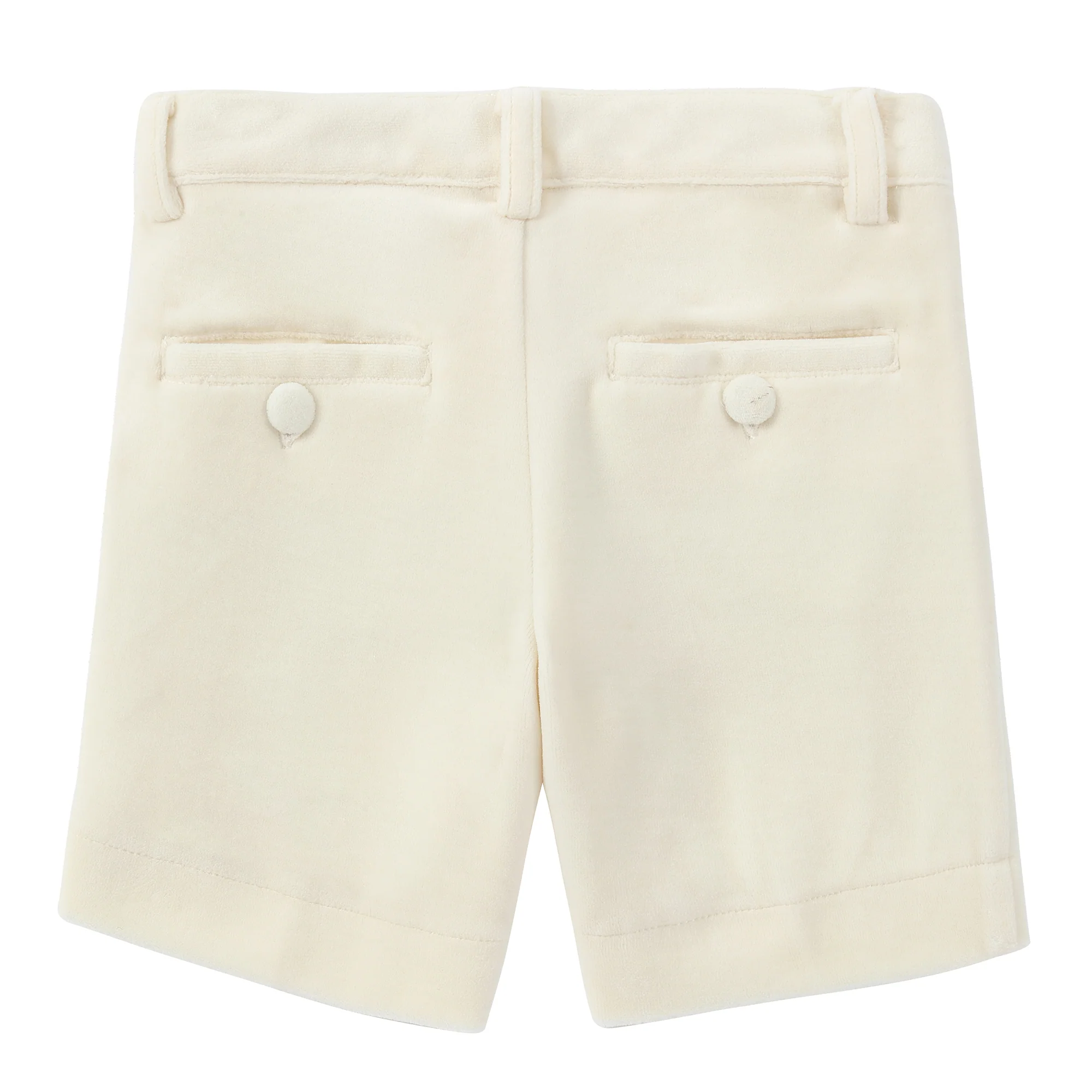 Ivory Velvet Shorts - Image 3