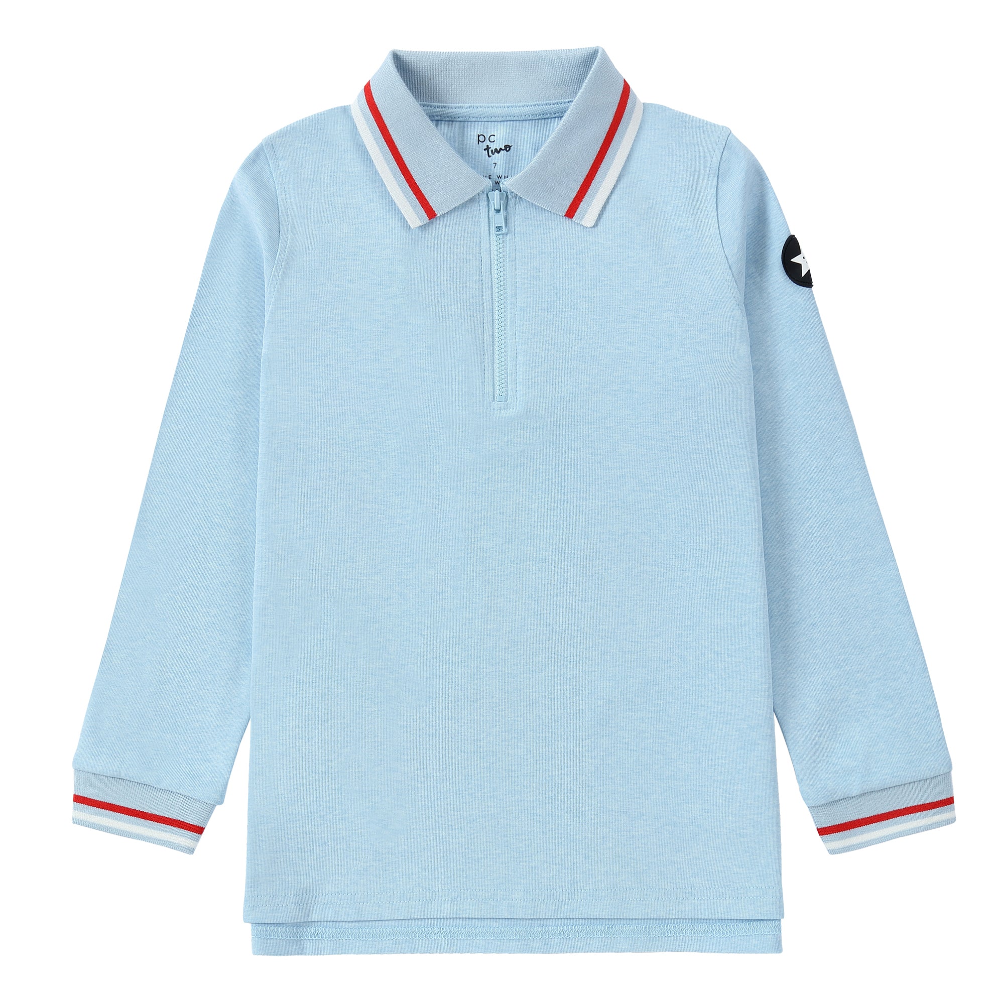Light Blue/ Red Trim Polo - Image 2