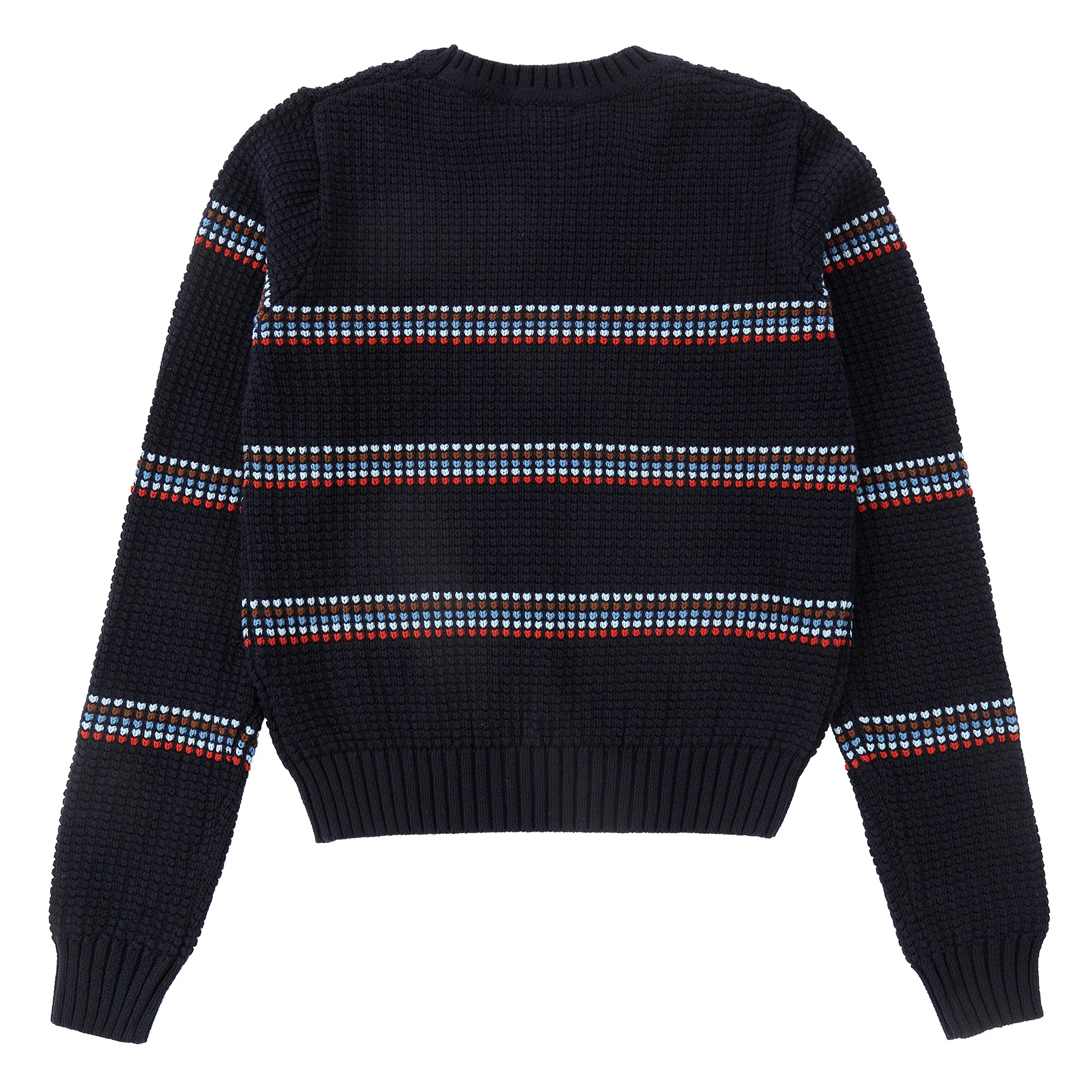 Navy & Color Stitched Sweater - Image 3