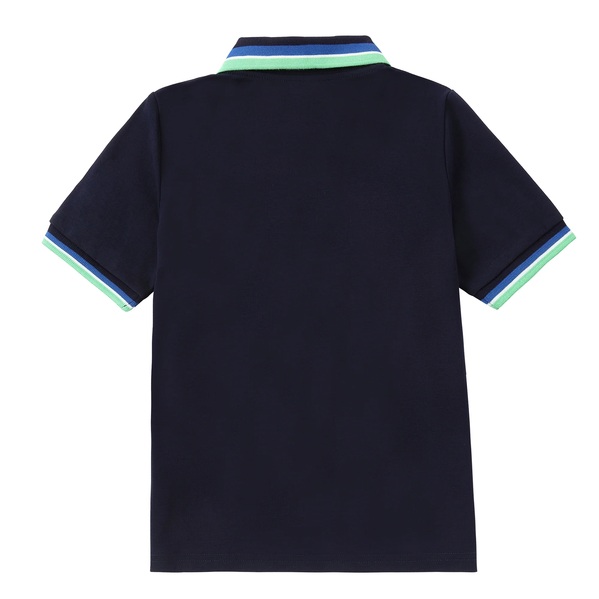 Navy / Green Trim Polo - Image 4