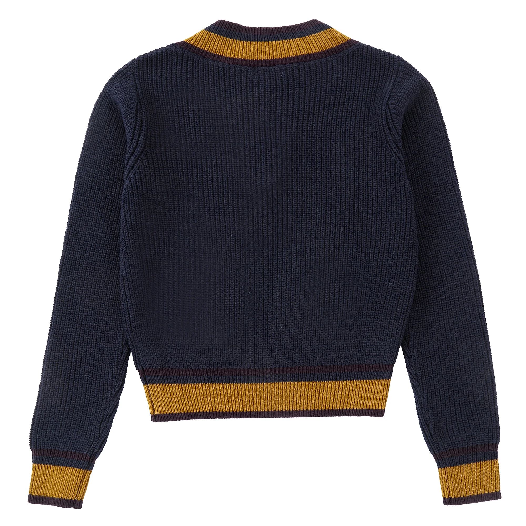 Navy/ Mustard Trim Sweater - Image 4