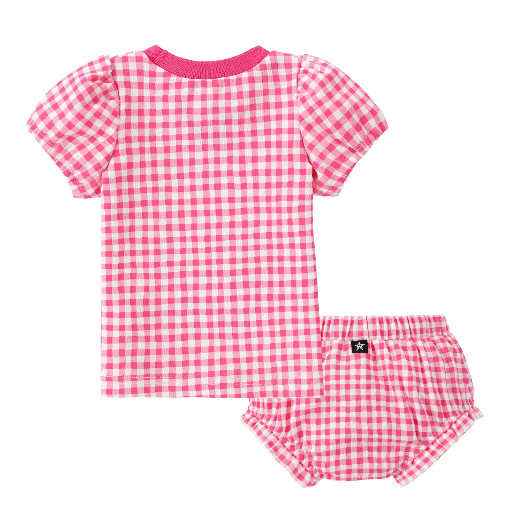 Baby Girls Sweet Check T-Shirt - Image 4