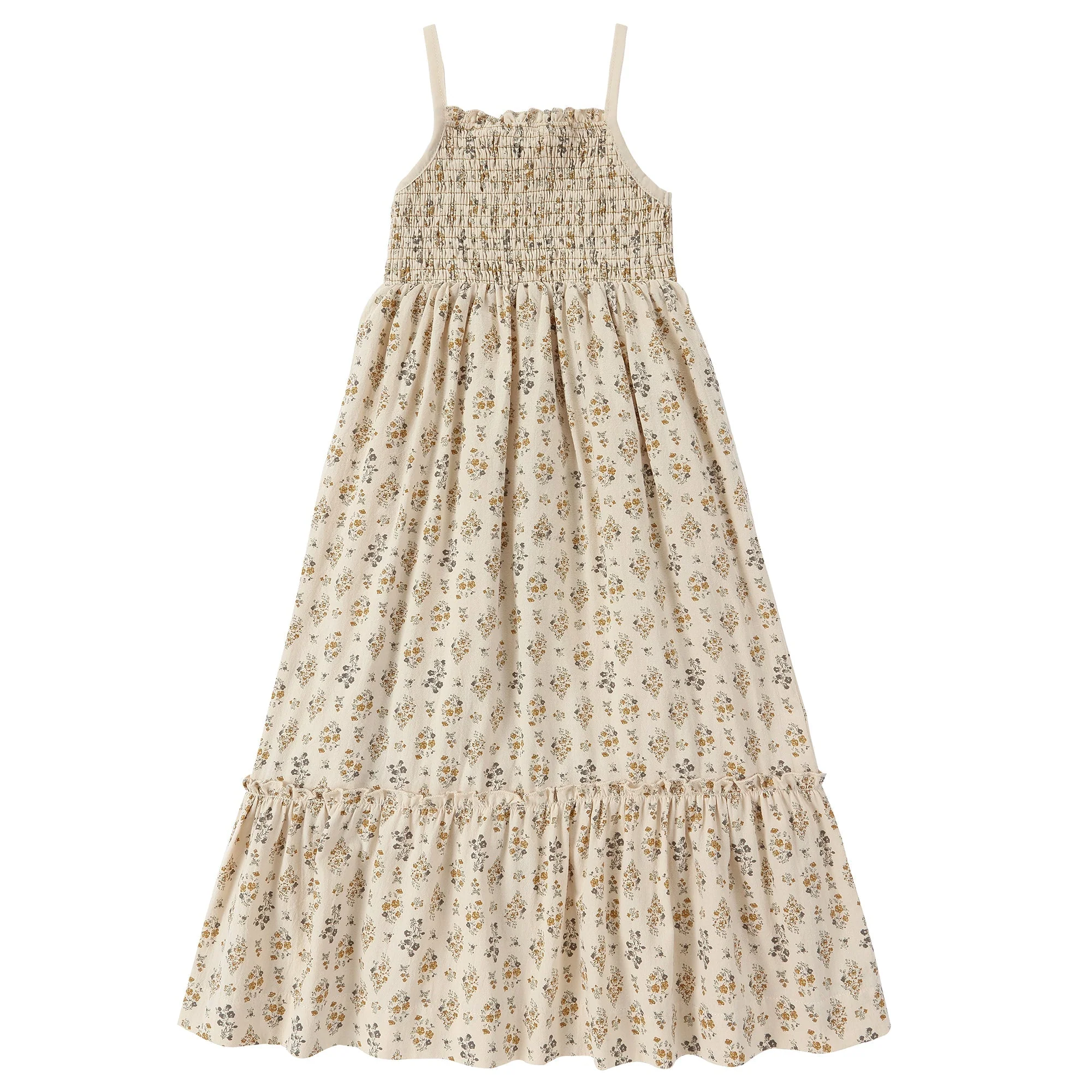 Tan Floral Maxi Dress - Image 4
