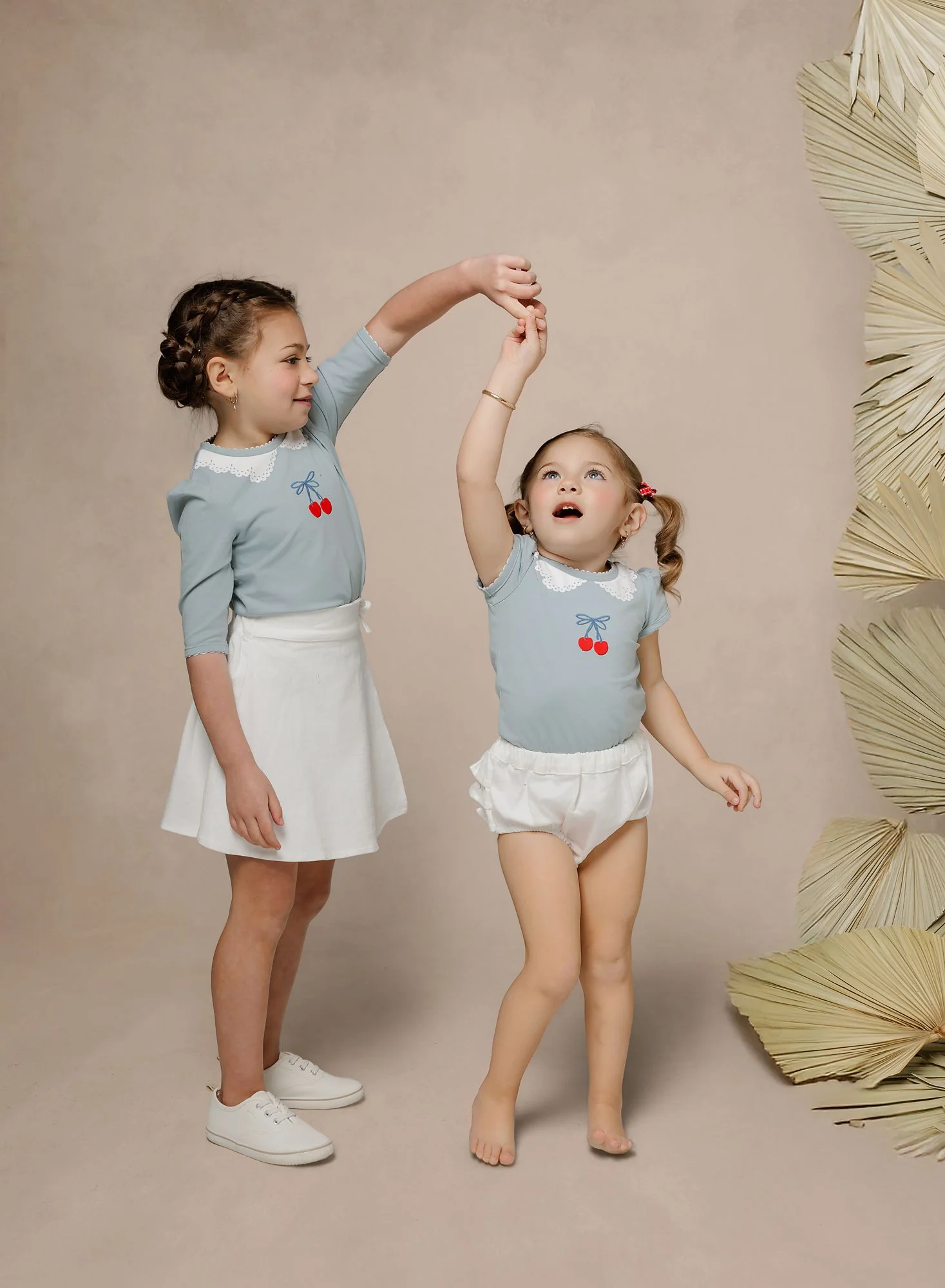 Girls White Wrap Skirt